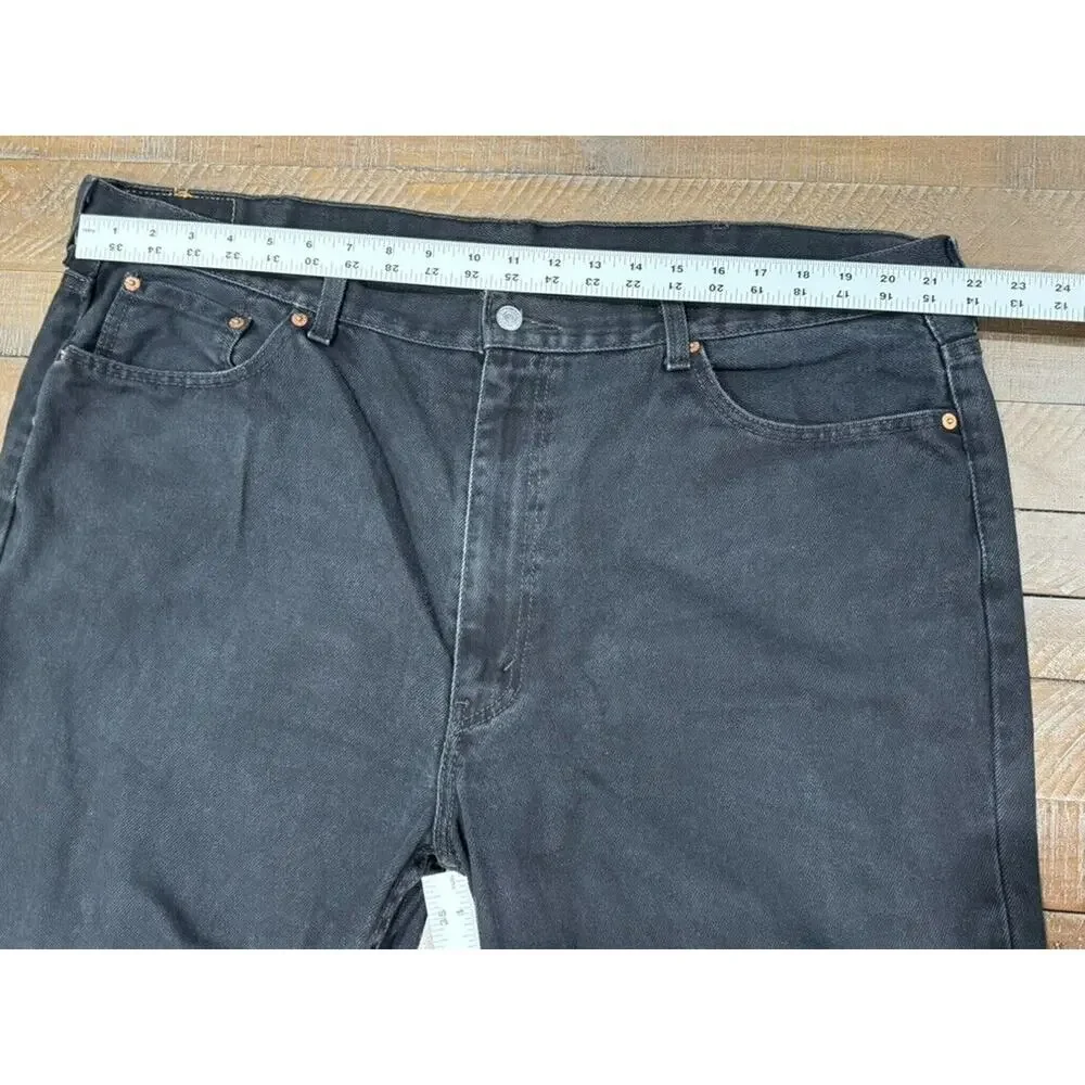 LEVI STRAUSS 550 Waterless Jeans Men 44x30 Straight Leg Black Denim